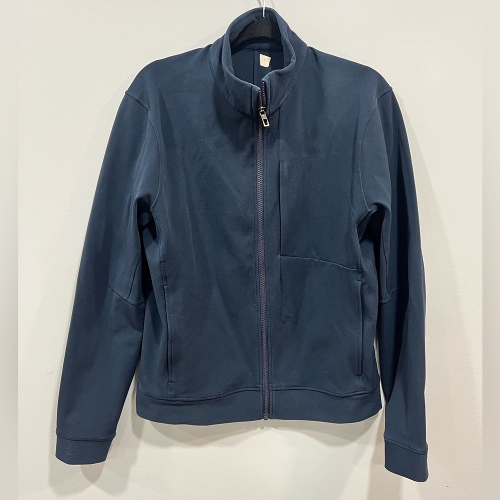 Lululemon Mens Sojourn Jacket in True Navy Blue Size M Full Zip Active